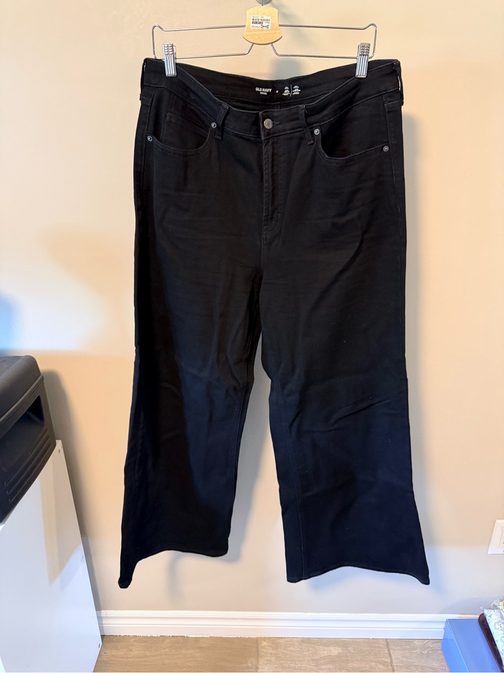 Old Navy Black Wide-Leg High-Rise Jeans